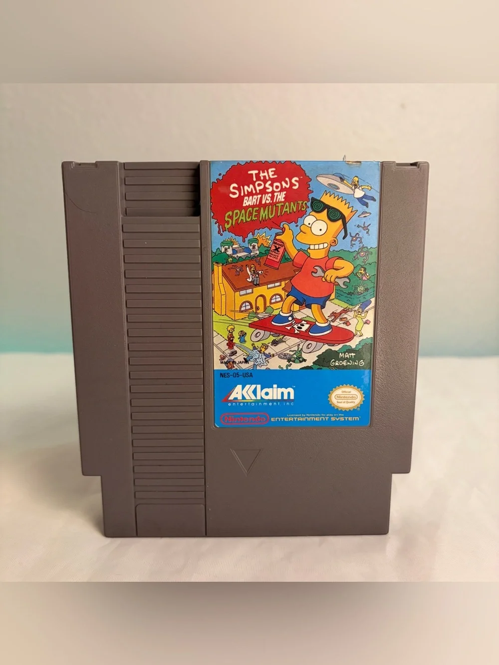 The Simpsons: Bart vs. the Space Mutants (Nintendo NES, 1991) Cartridge Works